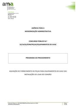 Programa de Procedimento - Ag&ecirc;ncia para a Moderniza&ccedil;&atilde;o