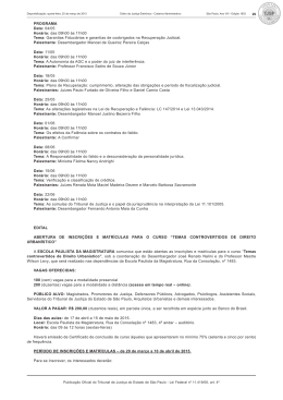 PROGRAMA Data: 04/05 Hor&aacute;rio: das 09h00 &agrave;s