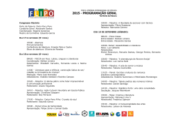 2015 - PROGRAMA&Ccedil;&Atilde;O GERAL