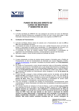 INFORMATIVO FUNDO DE BOLSAS DIREITO GV