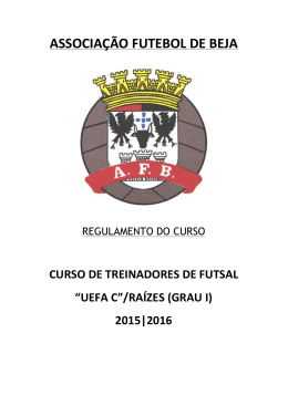 Regulamento FUTSAL - Associação de Futebol de Beja