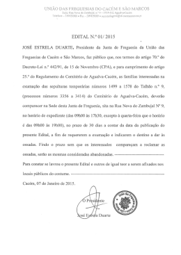 UNIÃO DAS FREGUESIA-S DO CACEM E SÃO MARCOS