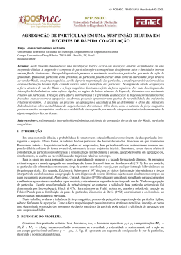 agrega&ccedil;&atilde;o de part&iacute;culas em uma suspens&atilde;o dilu&iacute;da em regimes de