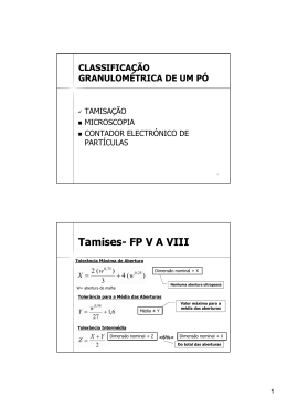 Granulometria de um p&oacute;