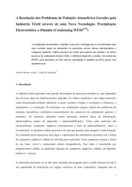 Precipita&ccedil;&atilde;o Electrost&aacute;tica a H&uacute;mido