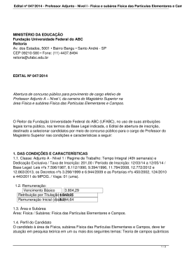 Edital nº 047/2014 - Professor Adjunto - Nível I
