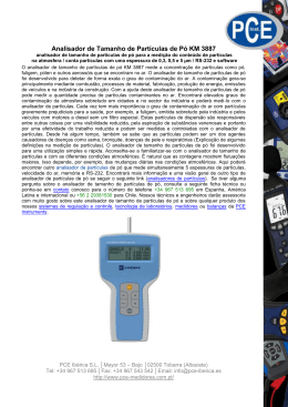 Analisador de Tamanho de Part&iacute;culas de P&oacute; KM