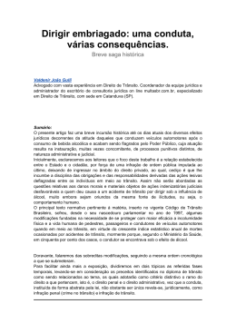 Dirigir embriagado: uma conduta, v&aacute;rias