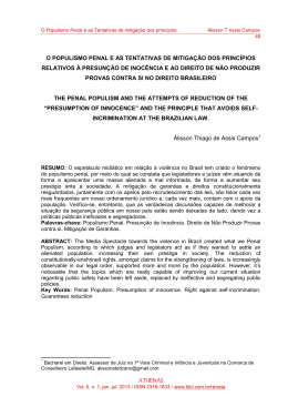 Populismo Penal e as Tentativas de mitiga&ccedil;&atilde;o dos princ&iacute;pios