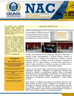 Boletim Informativo - Universidade Ceuma