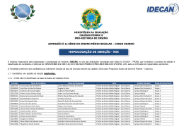 HOMOLOGA&Ccedil;&Atilde;O DE ISEN&Ccedil;&Atilde;O - NIS