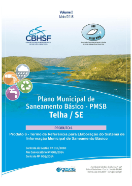 Produto 6 - CBH S&atilde;o Francisco