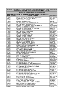 (Classe D) / AssistenteT&eacute;cnico de Controle Financeiro (101)