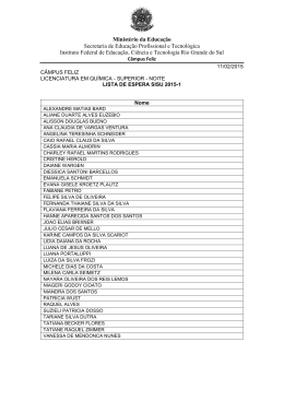 Lista de Espera SiSU 2015
