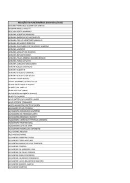 Relação de funcionários - Sebrae-SP