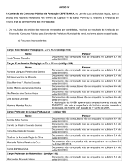 Resultado da An&aacute;lise dos Recursos