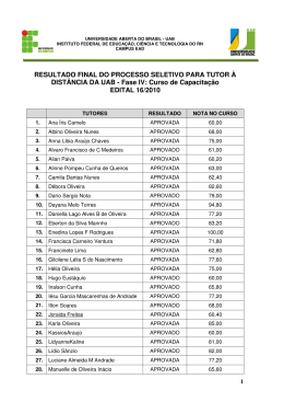 Resultado final Edital 16-2010