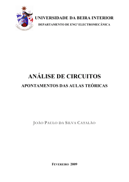 AN&Aacute;LISE DE CIRCUITOS - Universidade da Beira Interior