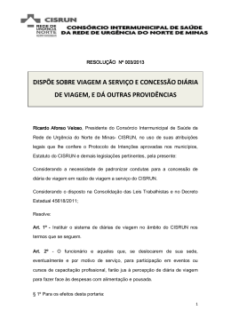 portaria - di&aacute;ria de viagens
