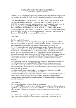 Instru&ccedil;&atilde;o Normativa Interministerial n&ordm;06/04