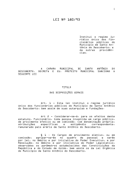 Lei 180 1993 - Fundo de Previd&ecirc;ncia Social dos Servidores do