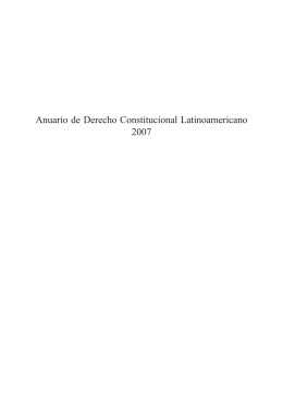 Anuario de Derecho Constitucional Latinoamericano 2007
