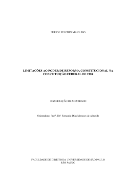 limita&ccedil;&otilde;es ao poder de reforma constitucional