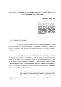 A constitucionaliza&ccedil;&atilde;o das Regras da Administra&ccedil;&atilde;o