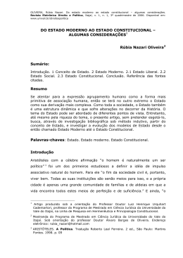 DO ESTADO MODERNO AO ESTADO CONSTITUCIONAL