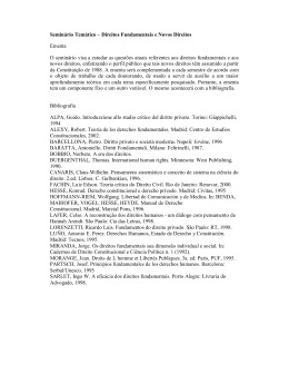 Seminário Temático – Direitos Fundamentais e Novos Direitos