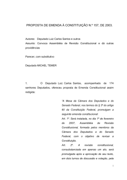 proposta de emenda &agrave; constitui&ccedil;&atilde;o n.&ordm; 157, de 2003.