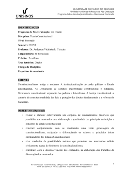 Programa de Teoria Constitucional 2015
