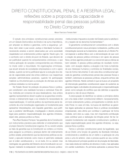 DIREITO CONSTITUCIONAL PENAL E A RESERVA LEGAL