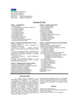 Programa de Direito Constitucional 1