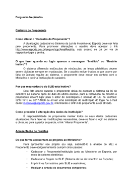 Perguntas Frequentes - Minist&eacute;rio do Esporte