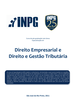 Direito Empresarial e Direito e Gest&atilde;o Tribut&aacute;ria