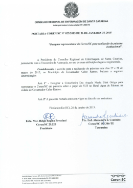 Portaria 25-2015 - Designação para Palestra Institucional
