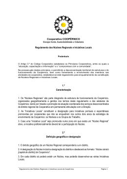 Cooperativa COOP&Eacute;RNICO Regulamento dos N&uacute;cleos Regionais e