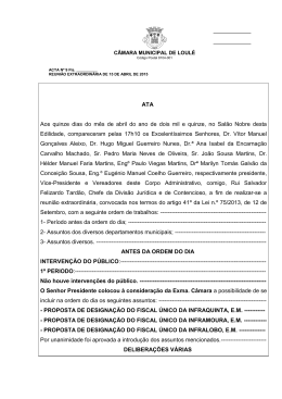 ATA Aos quinze dias do mês de abril do ano de dois mil e quinze