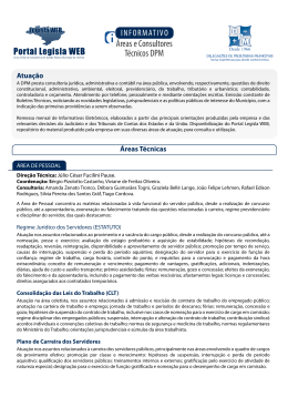 &Aacute;reas e Consultores T&eacute;cnicos DPM