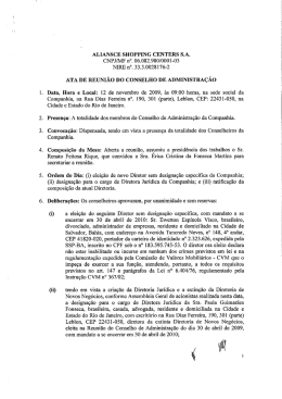 Composição Diretoria - Aliansce Shopping Centers