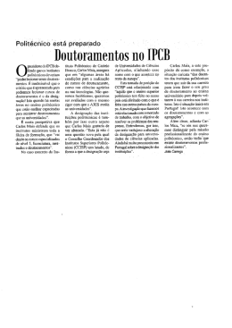 Doutoramentos no IPCB - Politécnico está preparado