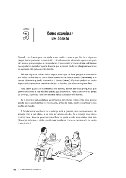 3 Como examinar um doente