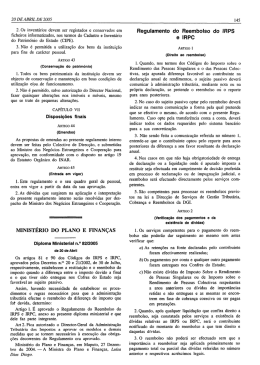 20 DE ABRIL DE 2005 145 2. Os inventários devem ser registados e