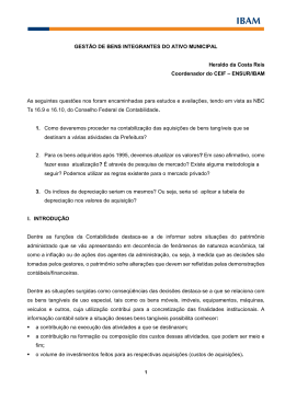 GEST&Atilde;O DE BENS INTEGRANTES DO ATIVO MUNICIPAL