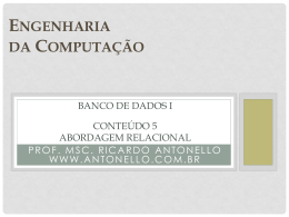 Banco de Dados I - Ricardo Antonello