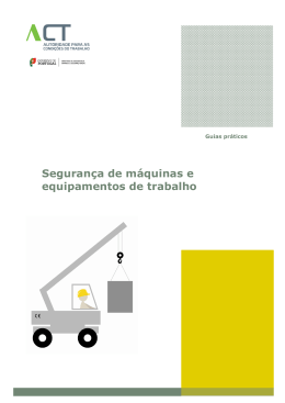 Seguran&ccedil;a de m&aacute;quinas e equipamentos de trabalho