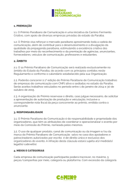 1. PREMIA&Ccedil;&Atilde;O 1.1. O Pr&ecirc;mio Paraibano de Comunica&ccedil;&atilde;o
