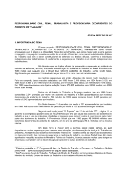 responsabilidade civil, penal, trabalhista e previdenci&aacute;ria