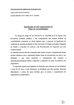 Justificação do não cumprimento do